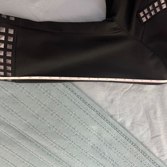 Women's Short Jacket, Black with Metallic Square Accents, Size XL - Picture 6 of 11